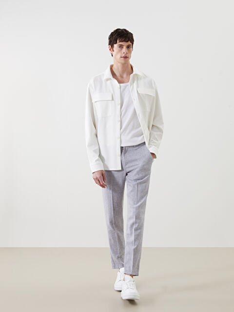 SOUTHBLUE Standart Kalıp Keten Karışımlı Erkek Pantolon - S59739Z8-CUZ