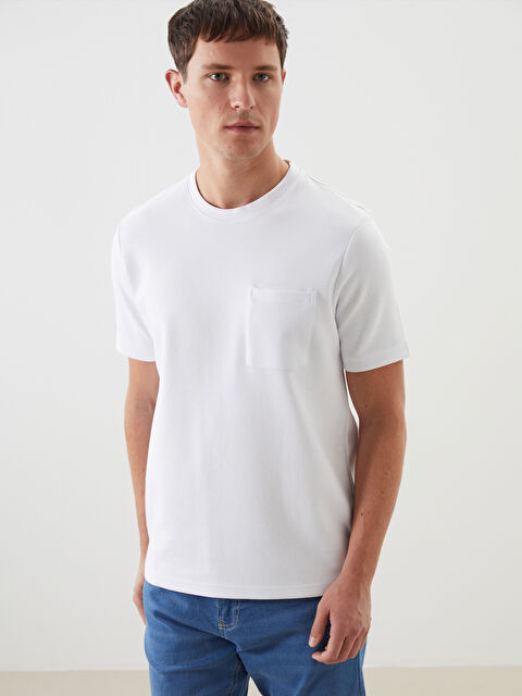 LCWAIKIKI Classic Bisiklet Yaka Kısa Kollu Erkek Tişört - S59742Z8-Q6K