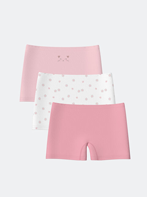 LCW Kids Baskılı Kız Çocuk Boxer 3'lü - S59767Z4-FSA