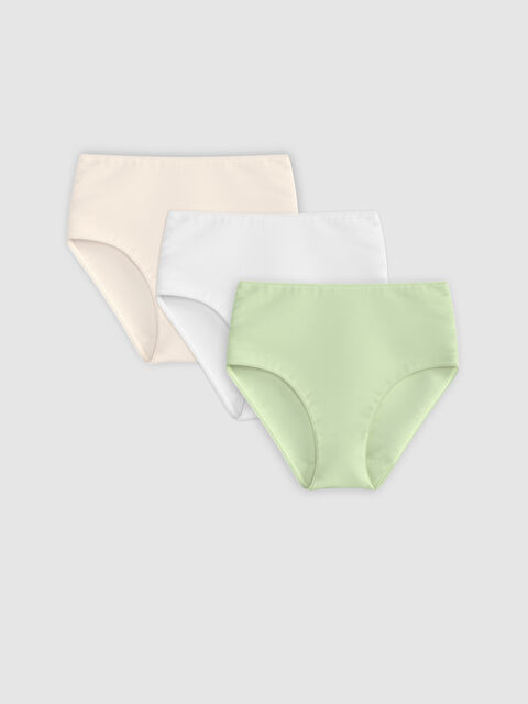 LCW DREAM Yüksek Bel Düz Klasik Külot 3'lü - S59801Z8-FXS