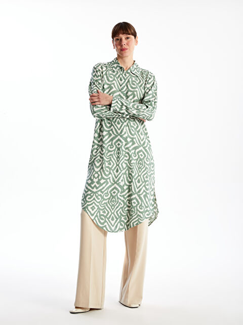 LCWAIKIKI Classic تونیکی کراسی نەخشدار و ناهاوەند بۆ ژنان - S59835Z8-LRR