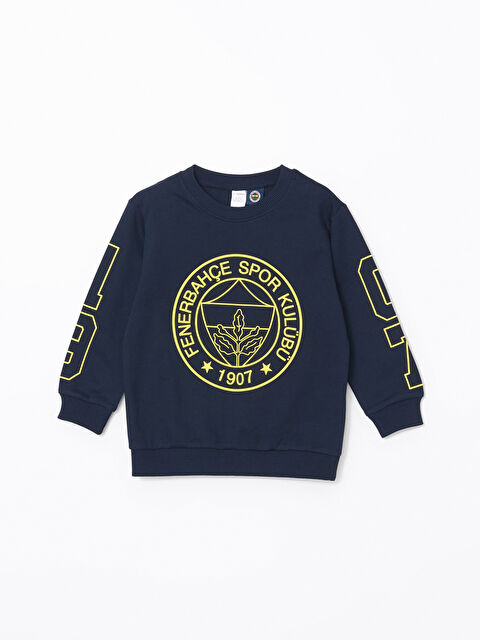 LCW Kids Fenerbahçe Baskılı Erkek Çocuk Sweatshirt