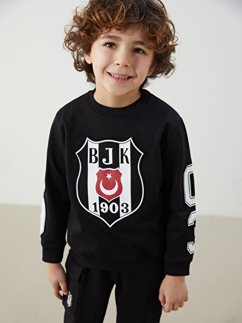 LCW Kids Beşiktaş Baskılı Erkek Çocuk Sweatshirt ve Eşofman Alt 2'li - S59854Z1-CVL