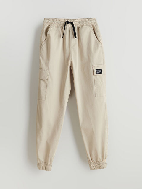 LCW Kids Beli Lastikli Erkek Çocuk Kargo Jogger Pantolon - S59866Z4-G5V