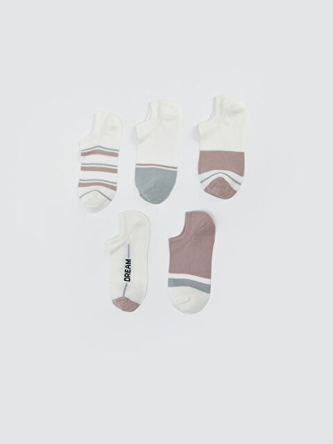 LCW DREAM Renk Bloklu Kadın Sneaker Çorap 5'li - S59896Z8-FDU