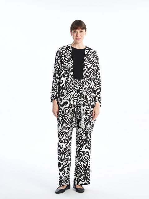 LCWAIKIKI Classic Shawl Collar Patterned Oversize Women's Kimono - S59928Z8-LQJ