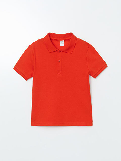 LCW Kids Polo Neck Basic Boys' Pique T-Shirt - S59957Z1-GRM