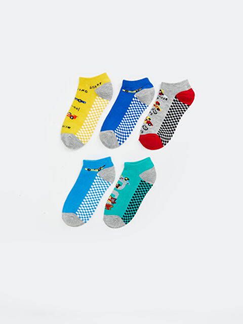 LCW Kids Patterned Boys Trainer Socks 5 Pack - S5AA25Z4-K00