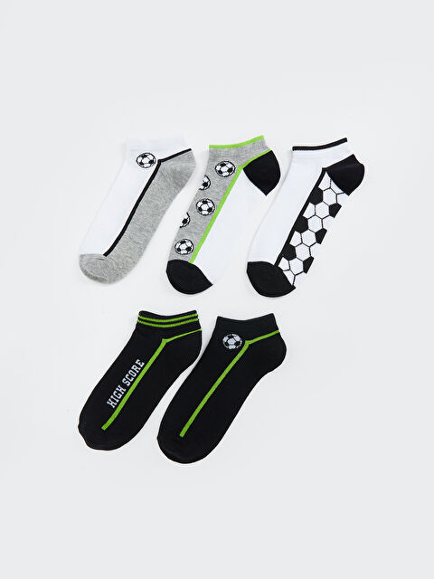 LCW Kids Desenli Erkek Çocuk Patik Çorap 5'li - S5AA48Z4-K00
