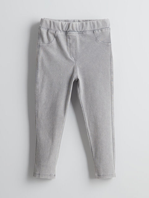 LCW Kids Beli Lastikli Kız Çocuk Tayt Pantolon - S5AA84Z1-GRD