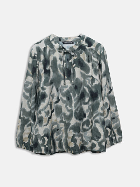 LCWAIKIKI Classic Блузка Женская С Узорчатым Воротником На Завязках - S5AD06Z8-LRR