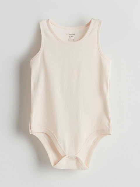 LCW baby Bisiklet Yaka Basic Kız Bebek Çıtçıtlı Bodysuit - S5AD34Z1-FFC