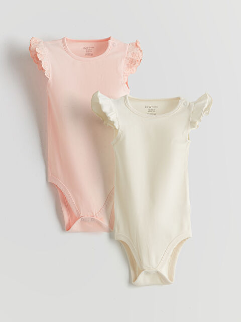 LCW baby Basic Kız Bebek Çıtçıtlı Body 2'li - S5AD41Z1-FDL