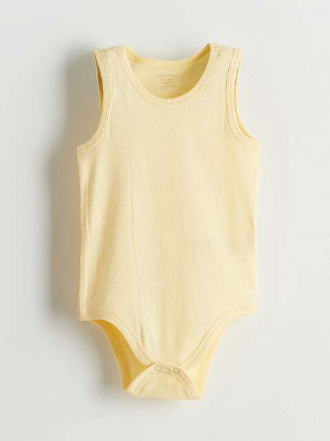 LCW baby Bisiklet Yaka Erkek Bebek Çıtçıtlı Bodysuit - S5AD63Z1-FRS