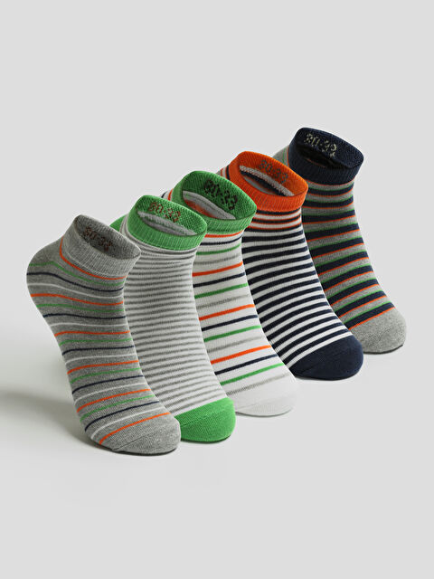 LCW Kids Basic Boys' Trainer Socks 5 Pack - S5AD79Z4-K00