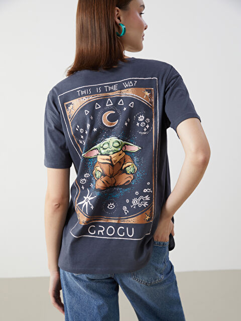 XSIDE تيشيرت برقبة دائرية مطبوع The Mandalorian للسيدات - S5AE45Z8-VDL