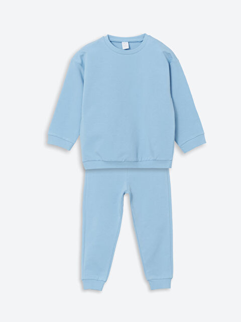 LCW baby Bisiklet Yaka Basic Erkek Bebek Pijama Takım - S5AF40Z1-YMS