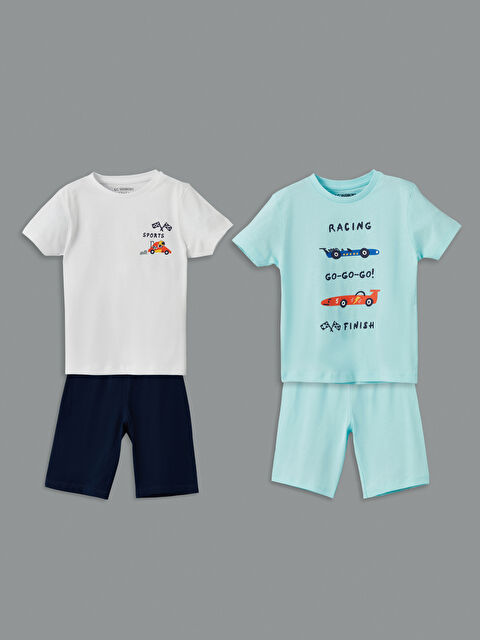 LCW Kids Crew Neck Boys' Pyjama Set 2 Pack - S5AG90Z1-Q6K