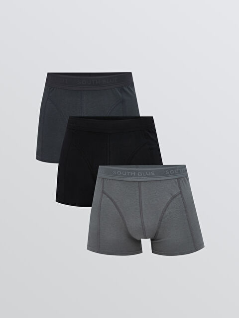 LC WAIKIKI Standart Kalıp Pamuklu Esnek Erkek Boxer 3'lü - S5AH09Z8-GYQ