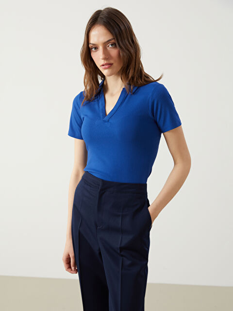 LCWAIKIKI Classic Polo Yaka Kadın Tişört - S5AH10Z8-HPQ