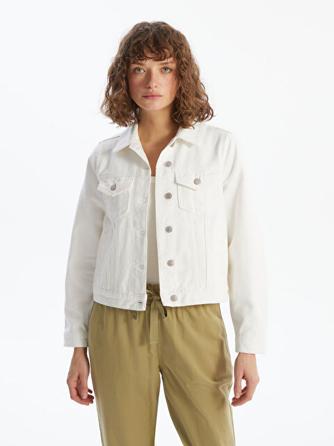 LCW Vision Gömlek Yaka Kadın Jean Ceket - S5AH30Z8-844