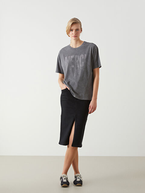 LCW Vision Dar Fit Kadın Jean Etek - S5AH53Z8-327