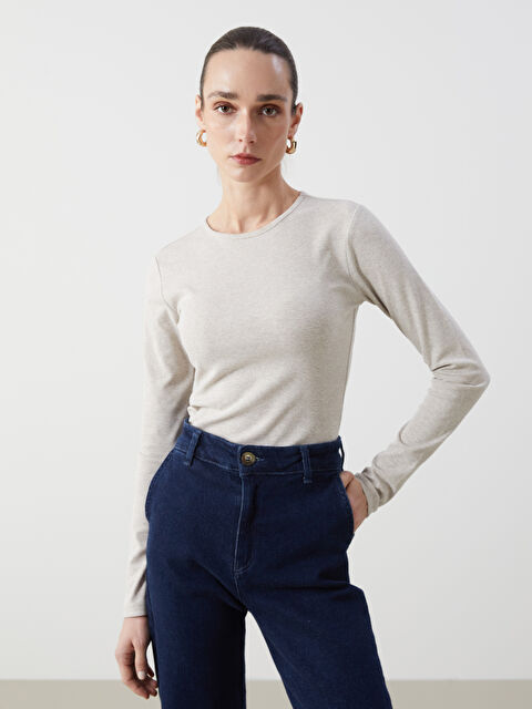 LCWAIKIKI Classic Bisiklet Yaka Kadın Body - S5AH81Z8-MXN