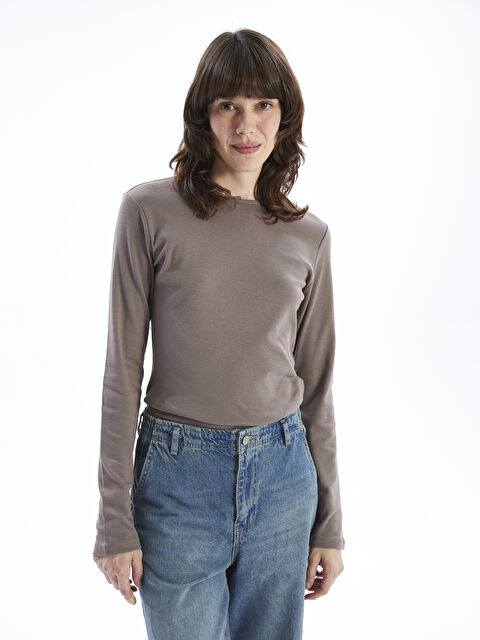 LCWAIKIKI Classic Bisiklet Yaka Kadın Body - S5AH82Z8-H3Z