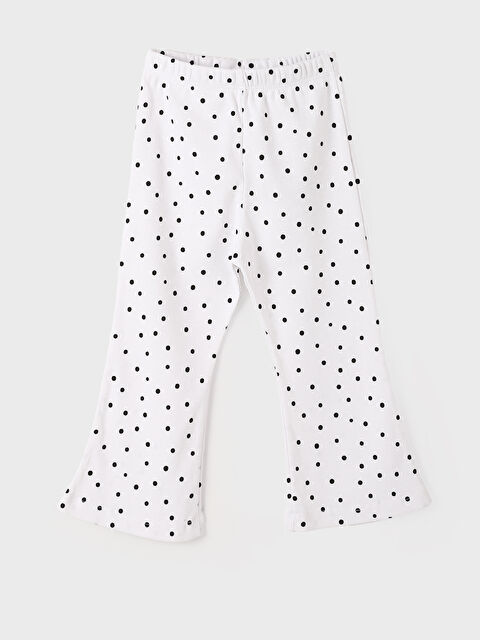 LCW Kids Girls' Polka Dot Leggings with Elasticated Waist - S5AI68Z1-LU7