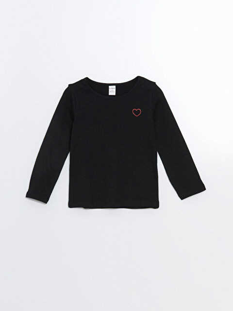 LCW Kids Bisiklet Yaka Baskılı Kız Çocuk Tişört - S5AJ15Z1-CVL