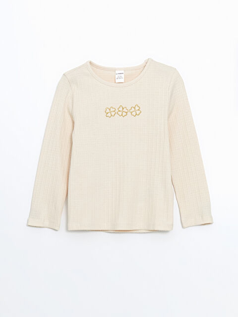 LCW Kids Çiçek Nakışlı Kız Çocuk Bluz - S5AJ25Z1-FT0