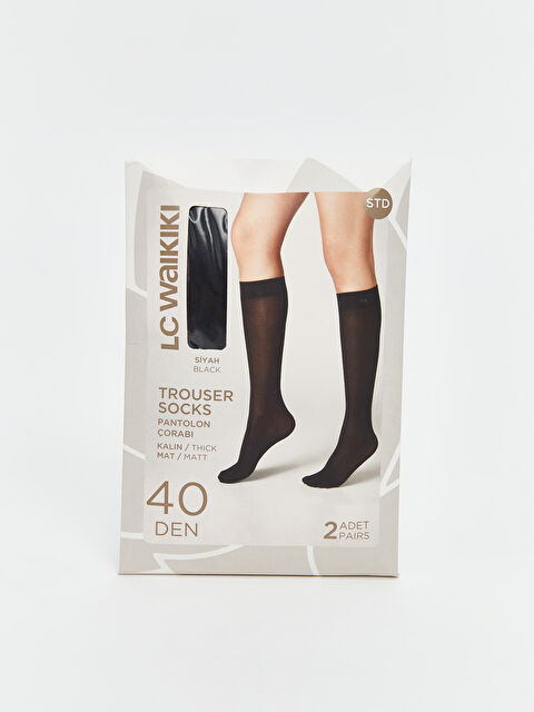 LCW DREAM 40 Denye Kadın Diz Altı Çorap 2'li - S5AJ95Z8-J0F