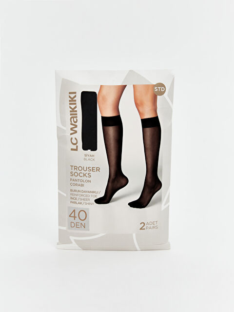LCW DREAM 40 Denye Kadın Diz Altı Çorap 2'li - S5AJ99Z8-J0F