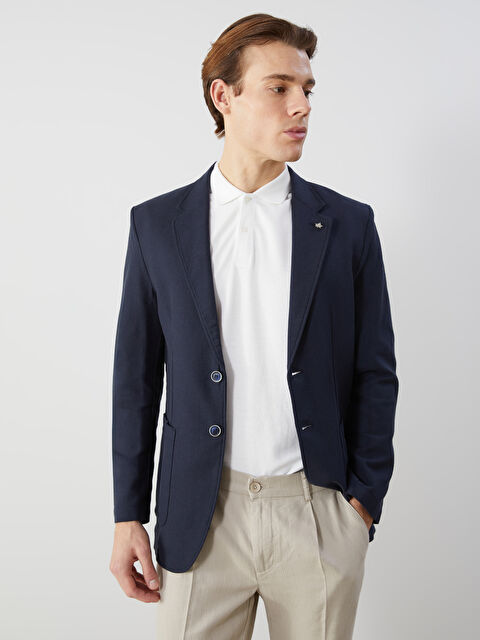 SOUTHBLUE Standart Kalıp Keten Görünümlü Erkek Blazer Ceket - S5AK92Z8-RFH