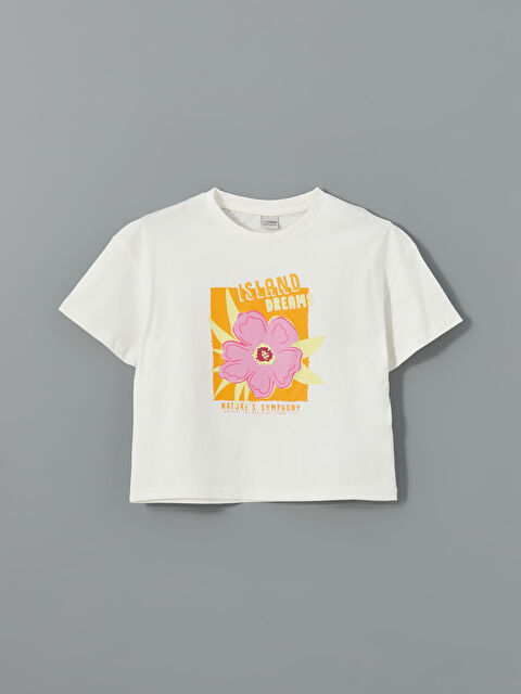 LCW Kids Bisiklet Yaka Kız Çocuk Tişört - S5AL63Z4-FFB