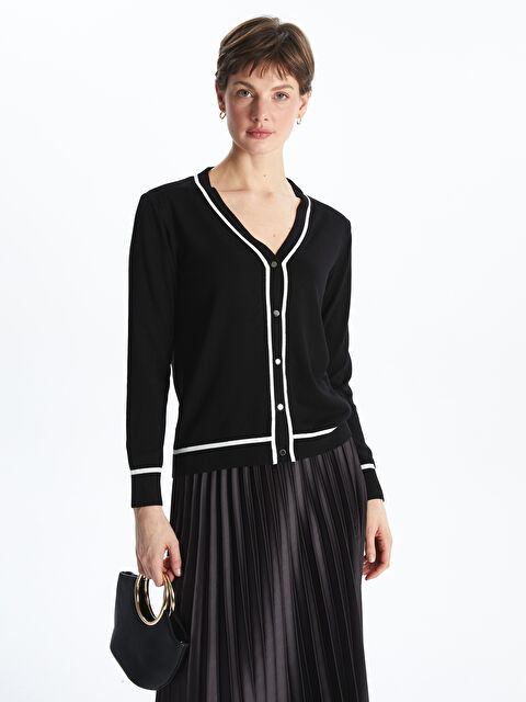 LCWAIKIKI Classic V Yaka Kadın Triko Hırka - S5AN88Z8-CVL