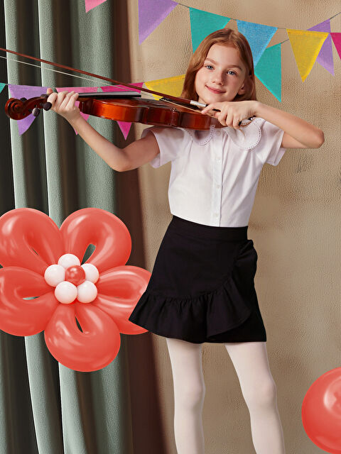 LCW Kids Bebe Yaka Çiçekli Kız Çocuk Gömlek - S5AN94Z4-Q6K