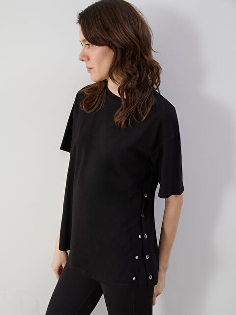 LCW Comfort Žena CRNA Majica kratkih rukava - S5AO03Z8-CVL