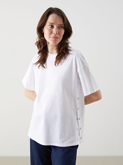 LCW Comfort Žena BIJELA Majica kratkih rukava - S5AO03Z8-Q6K