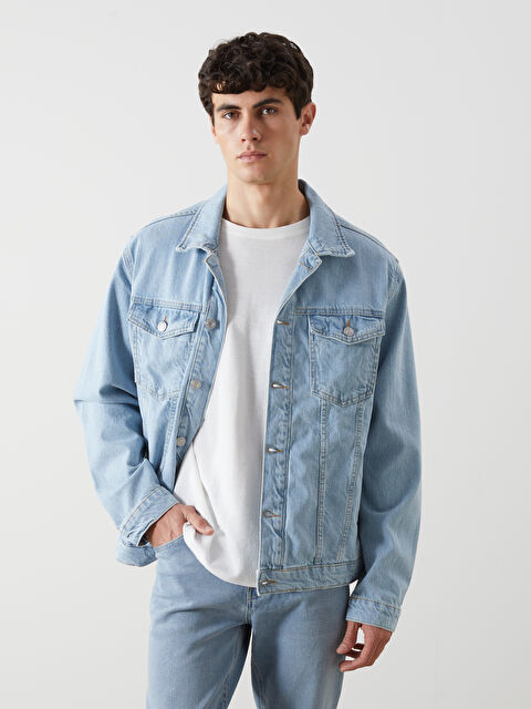 LCW Jeans Rahat Kalıp Erkek Jean Ceket - S5AO82Z8-311