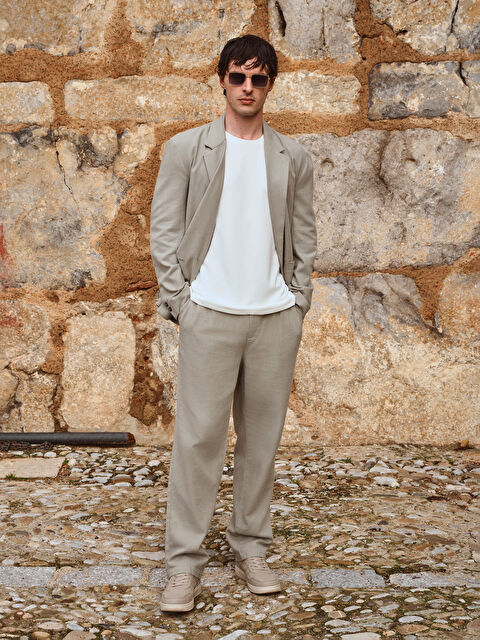 LCW Vision Standart Kalıp Keten Karışımlı Erkek Pantolon - S5AR28Z8-YL7