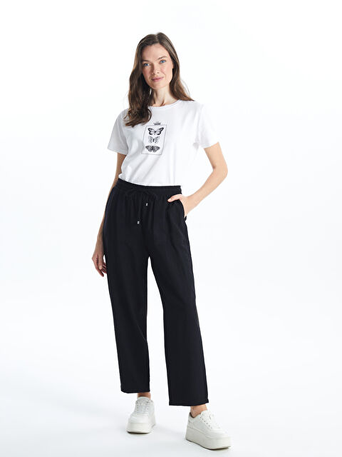 LCW Grace Beli Lastikli Kadın Pantolon - S5AR35Z8-CVL