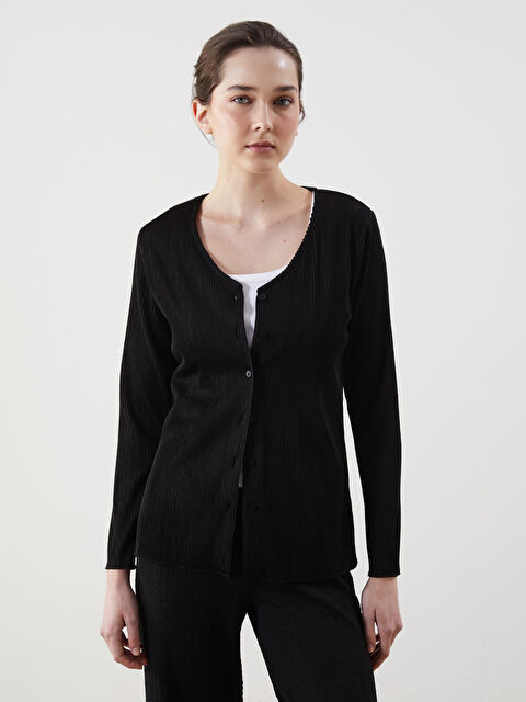 LCWAIKIKI Classic V Yaka Kadın Hırka - S5AU00Z8-CVL