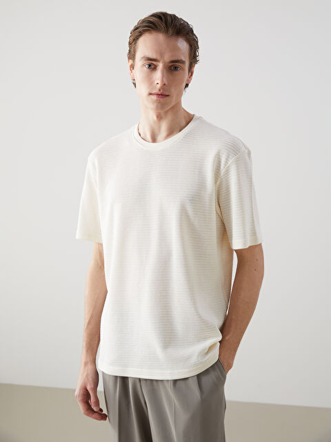 LCW Vision Bisiklet Yaka Kısa Kollu Erkek Tişört - S5AU04Z8-R9J