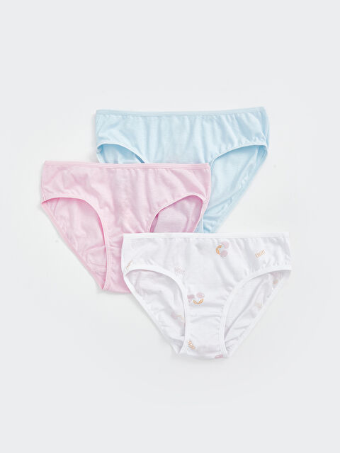 LCW Kids Beli Lastikli Kız Çocuk Külot 3'lü - S5AU67Z1-LU8