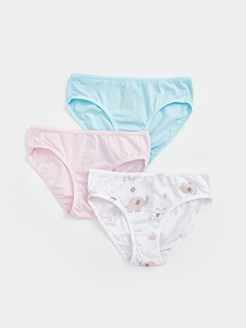LCW Kids Beli Lastikli Kız Çocuk Külot 3'lü - S5AU75Z1-LU8