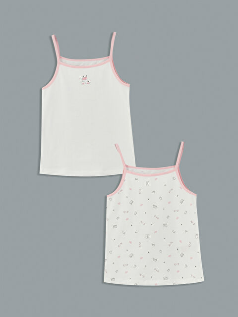 LCW Kids Kare Yaka Kız Çocuk Atlet 2'li - S5AU82Z4-FDU