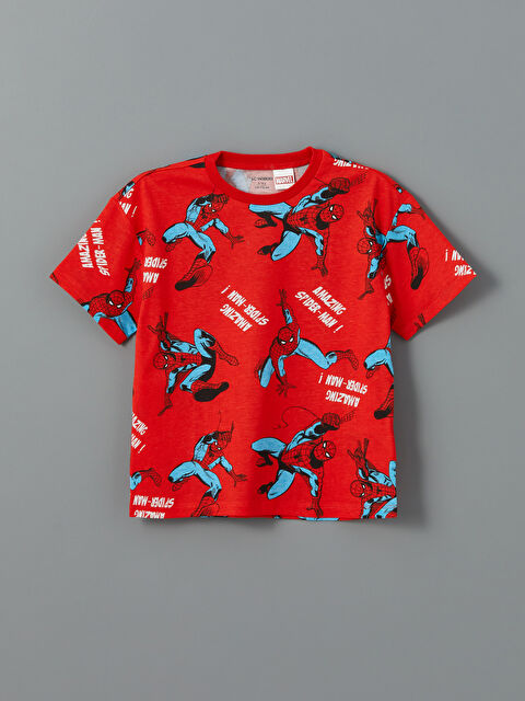 LCW baby Bisiklet Yaka Spider-Man Baskılı Erkek Çocuk Tişört - S5AY27Z1-LTQ