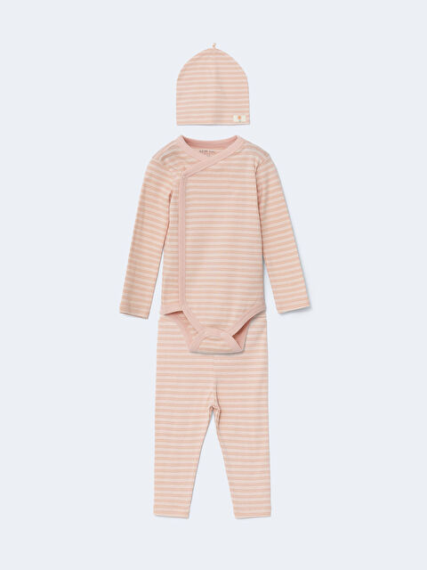 LCW baby Organik Kumaş Kız Bebek Hastane Çıkış Seti - S5AY49Z1-LHK