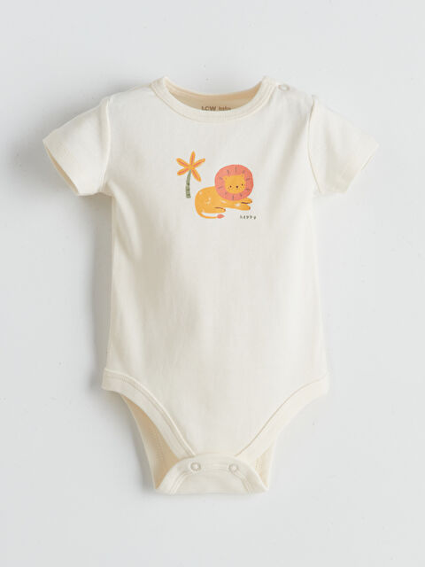 LCW baby Baskılı Erkek Bebek Çıtçıtlı Bodysuit - S5AY84Z1-YGQ